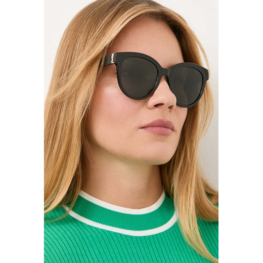 Saint Laurent okulary przeciwsłoneczne damskie kolor czarny ze sklepu ANSWEAR.com w kategorii Okulary przeciwsłoneczne damskie - zdjęcie 160286061