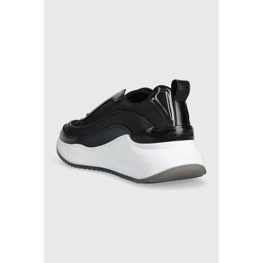 Buty sportowe damskie Calvin Klein sneakersy na platformie sznurowane 