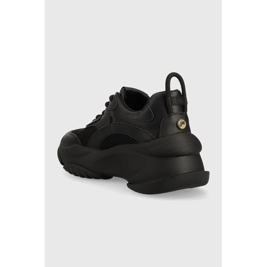 Steve Madden buty sportowe damskie sneakersy czarne sznurowane na platformie 