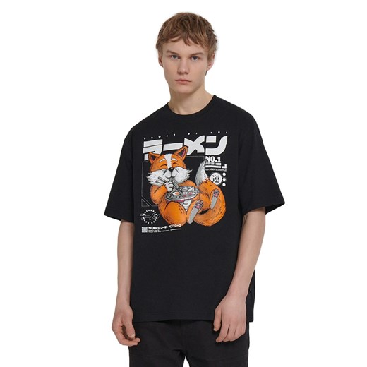 Cropp t-shirt męski w nadruki z krótkim rękawem
