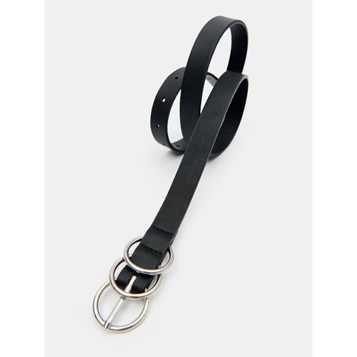 Mohito - Pasek z trzema klamrami - Czarny Mohito M Mohito