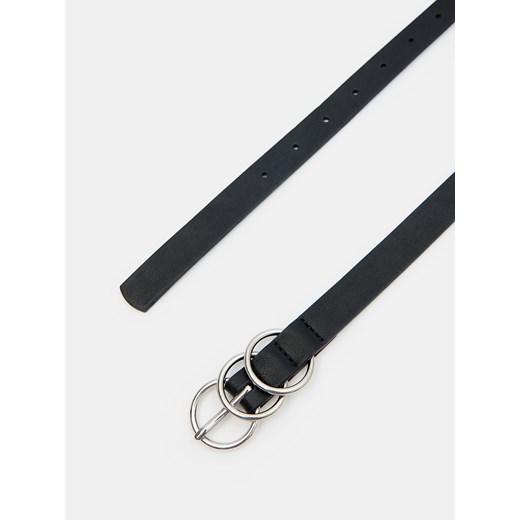 Mohito - Pasek z trzema klamrami - Czarny Mohito S Mohito