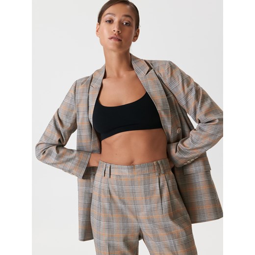 Sinsay - Spodnie z kantem - Kremowy Sinsay XS Sinsay wyprzedaż