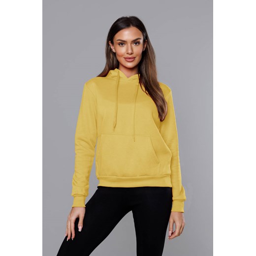 Damska bluza dresowa żółta (w02-68) ze sklepu goodlookin.pl w kategorii Bluzy damskie - zdjęcie 160311861