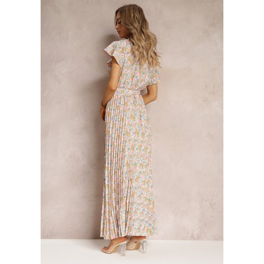 Sukienka Renee maxi w kwiaty z paskami w stylu boho 