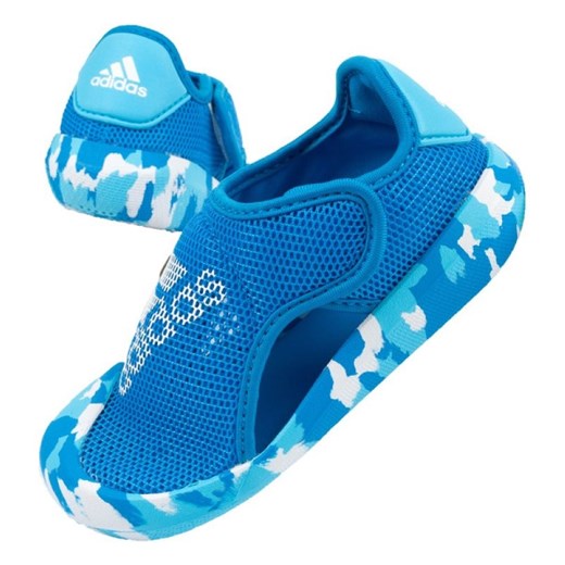 Niebieskie sandały dziecięce Adidas na rzepy 