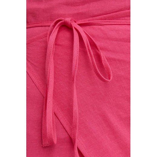 Résumé spódnica lniana kolor różowy midi prosta Resume M ANSWEAR.com