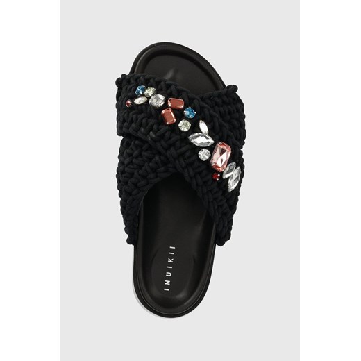 Inuikii klapki Woven Stones damskie kolor czarny 70104-106 Inuikii 36 okazja ANSWEAR.com