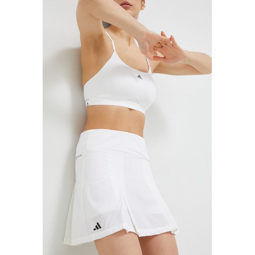 adidas Performance spódnica kolor biały mini rozkloszowana HT7184 ze sklepu ANSWEAR.com w kategorii Spódnice - zdjęcie 160335490