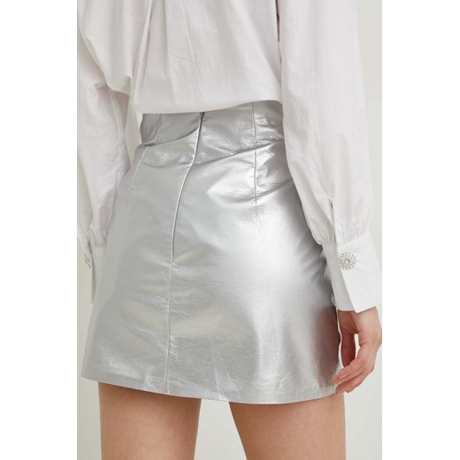Spódnica srebrna Answear Lab mini 