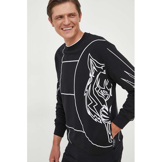 PLEIN SPORT bluza męska kolor czarny z nadrukiem ze sklepu ANSWEAR.com w kategorii Bluzy męskie - zdjęcie 160410781