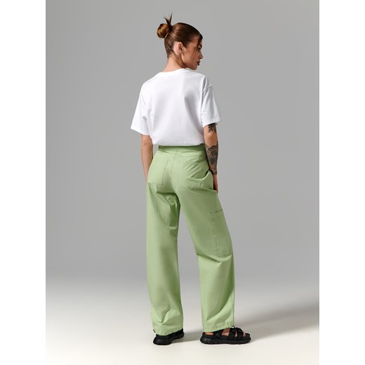 Sinsay - Spodnie parachute - Zielony Sinsay XS Sinsay