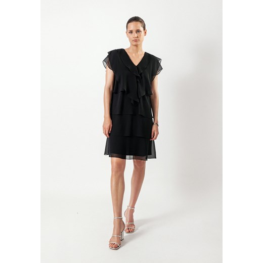 Czarna zwiewna sukienka z falbanami ze sklepu Molton w kategorii Sukienki - zdjęcie 160425861