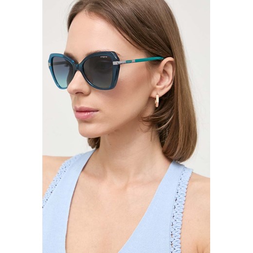 VOGUE okulary przeciwsłoneczne damskie kolor niebieski Vogue 53 ANSWEAR.com