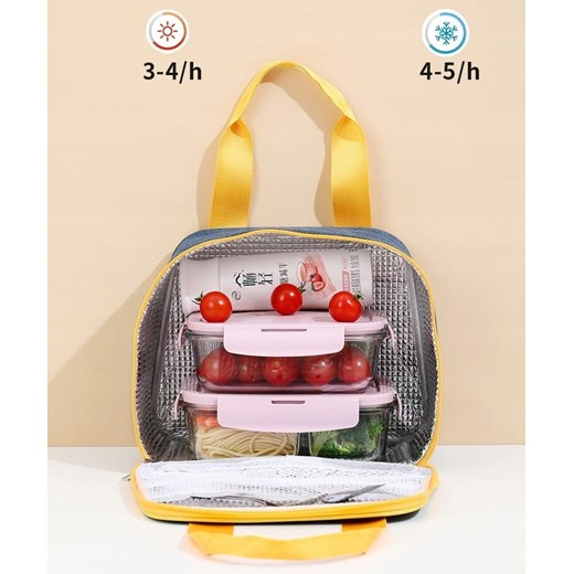 Torba Termiczna LUNCH BOX Na Jedzenie Do Praca Szkoła Czarna Belladonna uniwersalny ebetka.pl