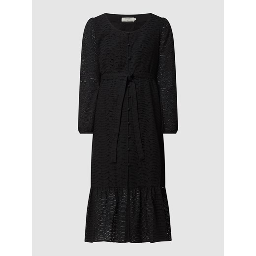 Sukienka koszulowa z koronki szydełkowej model ‘Lotta’ Cream 34 Peek&Cloppenburg