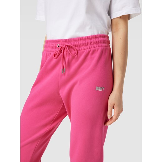 Spodnie damskie DKNY różowe 