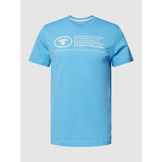 T-shirt z nadrukiem z logo Tom Tailor L wyprzedaż Peek&Cloppenburg 