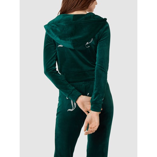 Bluza rozpinana z ozdobnymi kamieniami model ‘MADISON’ Juicy Couture S Peek&Cloppenburg 