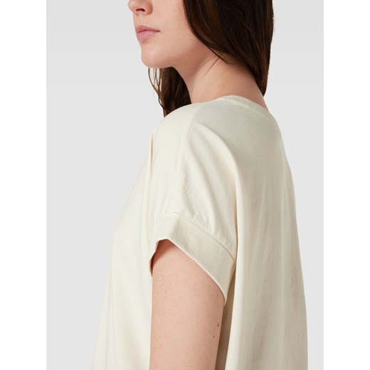 T-shirt z prążkowanym,okrągłym dekoltem model ‘IDAARA’ L Peek&Cloppenburg 