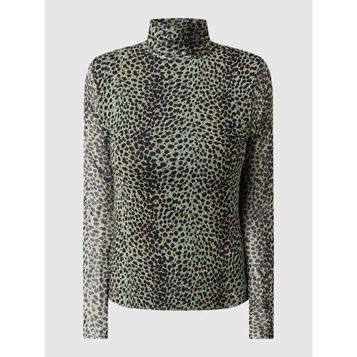 Bluzka z długim rękawem i wywijanym kołnierzem model ‘Jungle Leopard’ Catwalk Junkie XS wyprzedaż Peek&Cloppenburg 