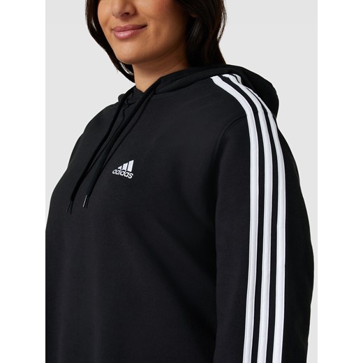 Bluza krótka PLUS SIZE z kapturem i detalem z logo Adidas Sportswear Plus 4XL Peek&Cloppenburg 