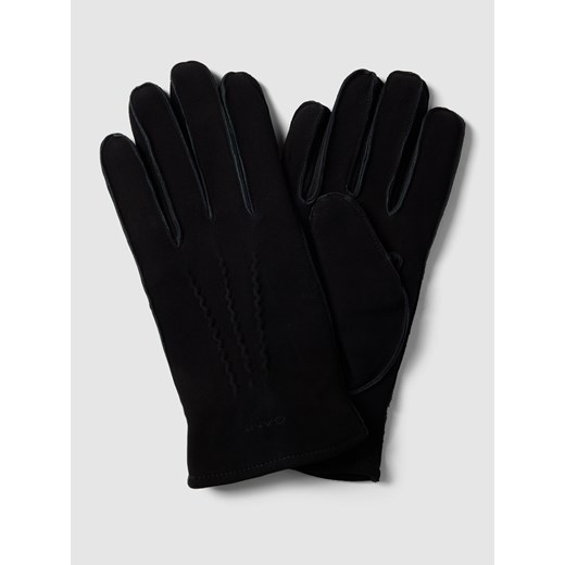 Rękawiczki skórzane z wytłoczonym logo Gant M Peek&Cloppenburg  promocja
