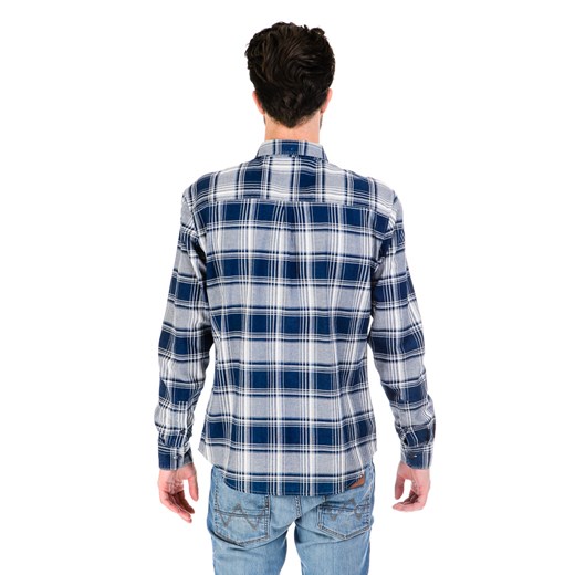 Koszula Wrangler L/S 1PKT Button-Down "Indigo" be-jeans niebieski łatki