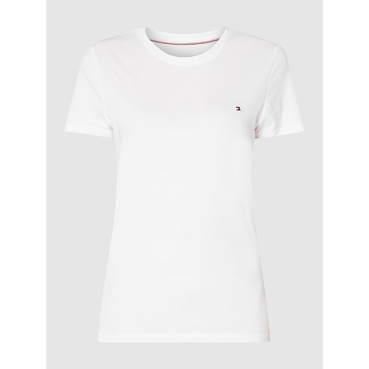 T-shirt z bawełny organicznej z wyhaftowanym logo Tommy Hilfiger L Peek&Cloppenburg 