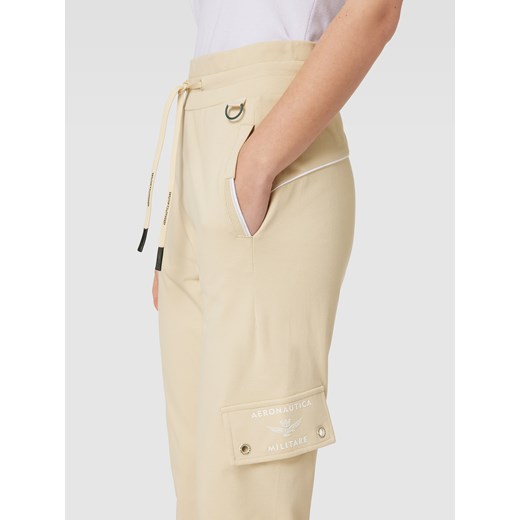 Spodnie dresowe z detalami z logo Aeronautica Militare M promocyjna cena Peek&Cloppenburg 