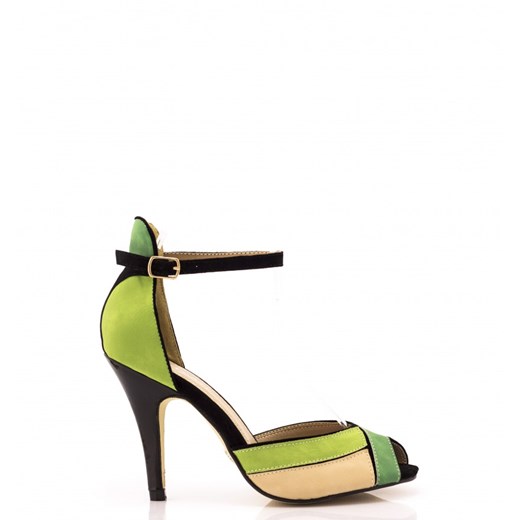 Zielone Sandały Green Fashion Sandals born2be-pl zielony materiałowe