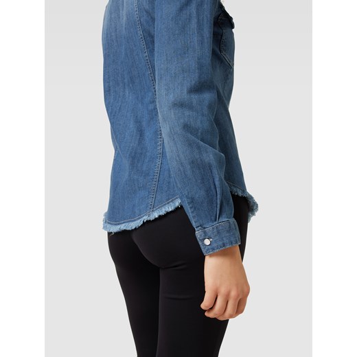 Bluzka jeansowa z postrzępionym dołem model ‘Soller’ Risy & Jerfs 40 wyprzedaż Peek&Cloppenburg 