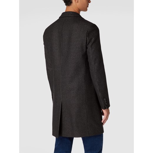 Płaszcz wełniany o kroju slim fit ze wzorem w pepitkę model ‘Hyde’ 56 promocja Peek&Cloppenburg 