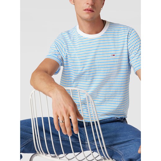 T-shirt ze wzorem w paski model ‘TJM TEXTURED STRIPE TEE’ Tommy Jeans M Peek&Cloppenburg 