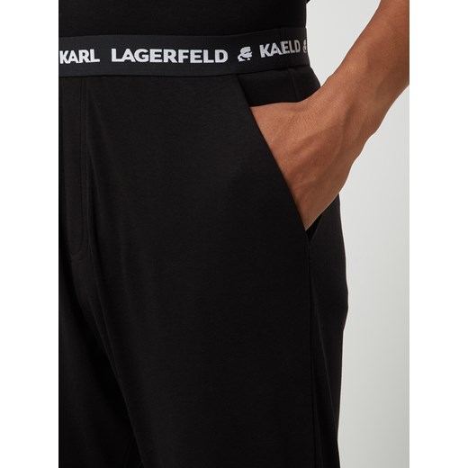 Spodnie dresowe z paskiem z logo Karl Lagerfeld XL wyprzedaż Peek&Cloppenburg 