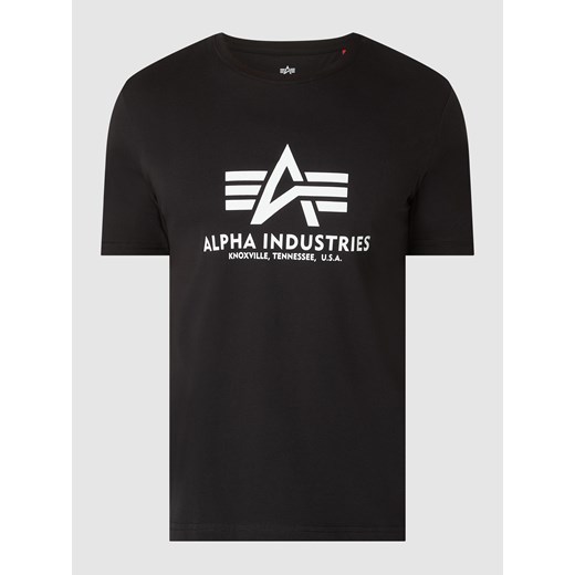 T-shirt z nadrukiem z logo model ‘BASIC’ Alpha Industries S Peek&Cloppenburg 