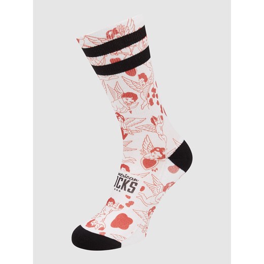 Skarpety ze wzorem na całej powierzchni model ‘Valentine’ American Socks 39/42 okazja Peek&Cloppenburg 