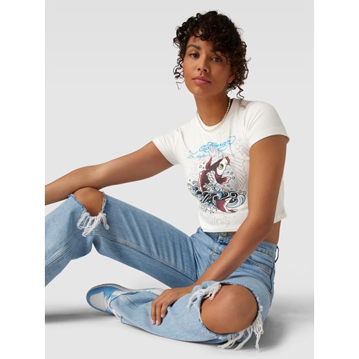 T-shirt krótki z okrągłym dekoltem model ‘KOI WAVE’ Ed Hardy M promocja Peek&Cloppenburg 