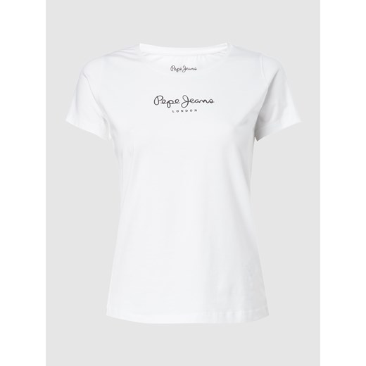 T-shirt z nadrukiem z logo Pepe Jeans M Peek&Cloppenburg 