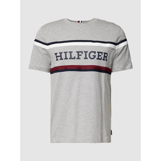 T-shirt z detalami z logo Tommy Hilfiger XL promocyjna cena Peek&Cloppenburg 