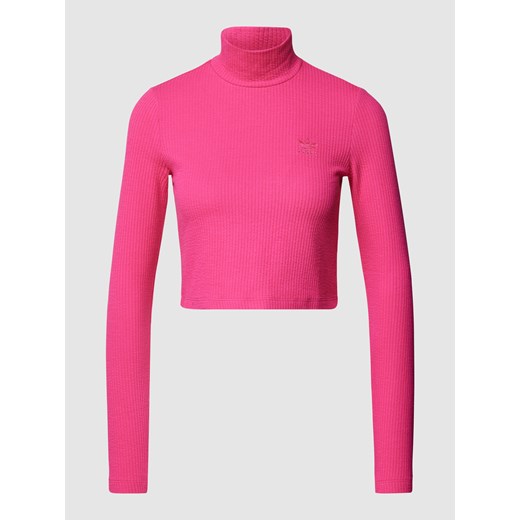 Sweter damski różowy Adidas Originals z golfem 