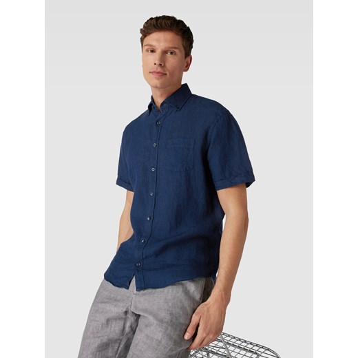 Koszula biznesowa z lnu z kołnierzykiem typu button down Olymp L Peek&Cloppenburg 