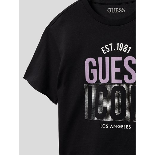T-shirt zdobiony kamieniami Guess 140 Peek&Cloppenburg