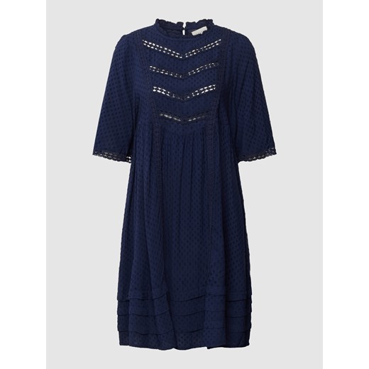 Sukienka Atelier Reve z wiskozy oversize mini z okrągłym dekoltem