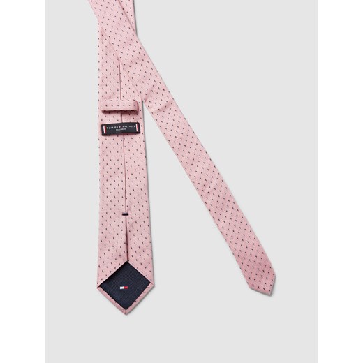Krawat różowy Tommy Hilfiger 