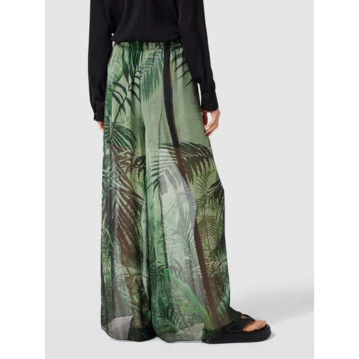 Spodnie materiałowe o kroju wide leg fit z nadrukiem na całej powierzchni model Guess XS okazja Peek&Cloppenburg