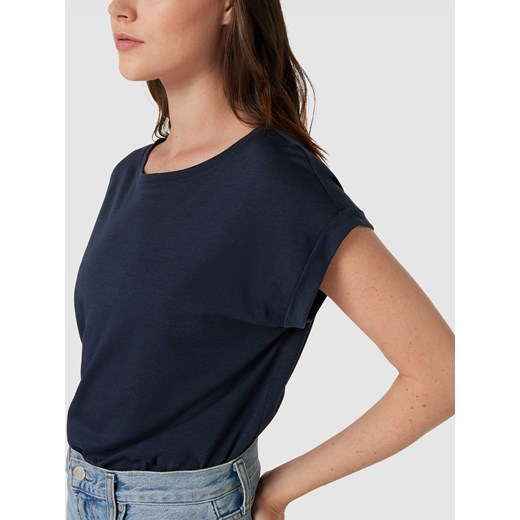 T-shirt z prążkowanym,okrągłym dekoltem model ‘JILAANA’ M Peek&Cloppenburg 