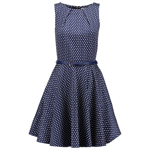 Closet Sukienka letnia navy/cream zalando szary abstrakcyjne wzory