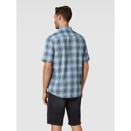Koszula męska Lerros casualowa na lato bawełniana z klasycznym kołnierzykiem w kratkę 