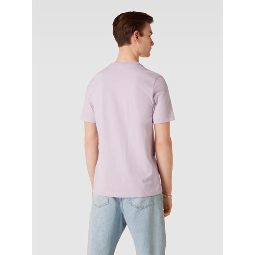T-shirt męski Kappa fioletowy z krótkim rękawem 